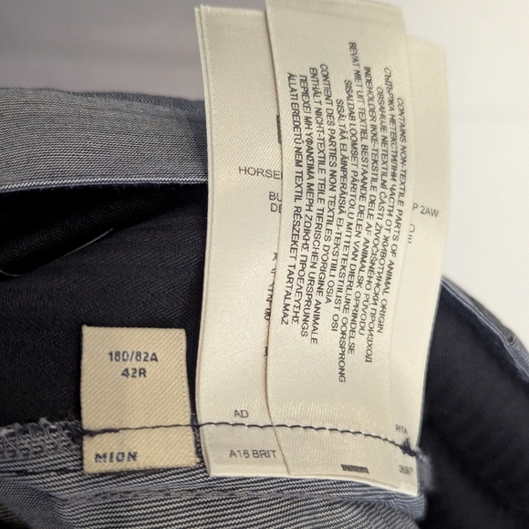 Men's Burberry London Designer Gray Cotton Pants - Size 32R NWT - Picture 4 of 9